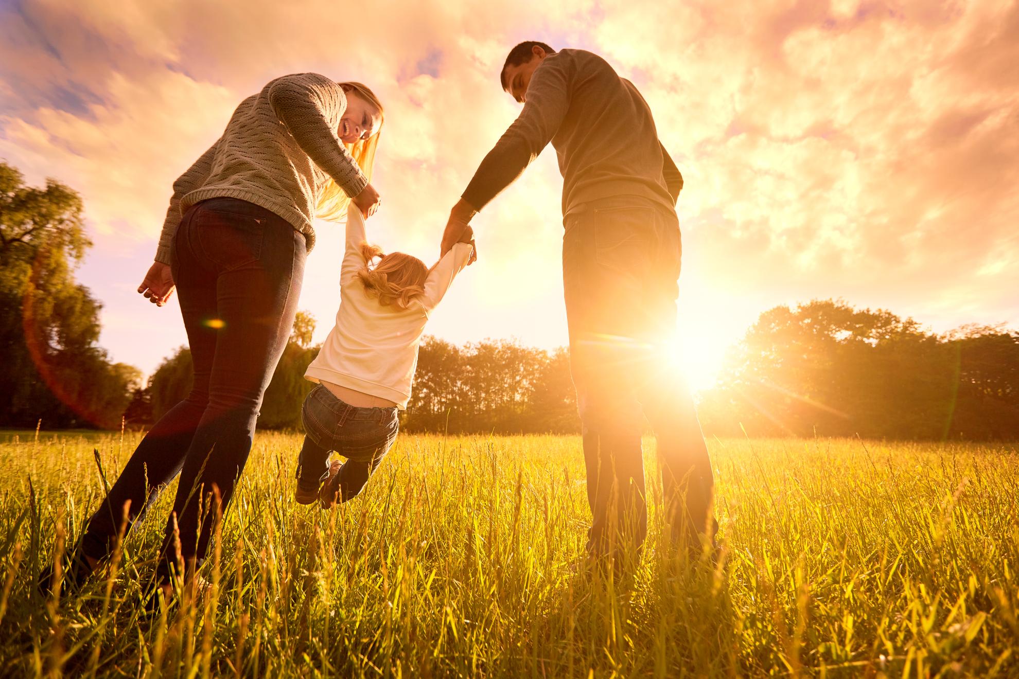 Happy Family Enjoying the Outdoors